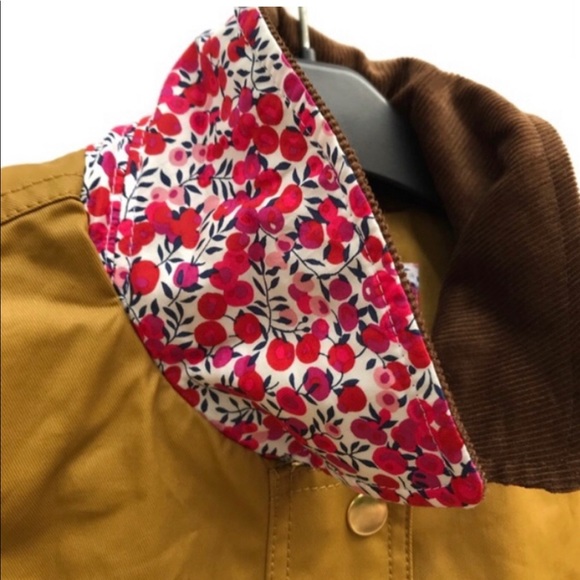 NEW JCREW Barn jacket yellow w. Corduroy - Picture 3 of 4